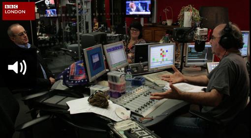 Francis in the studio with Danny Baker